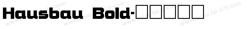Hausbau Bold字体转换